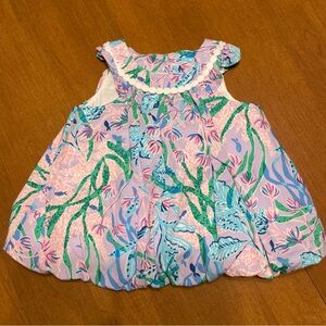 Lilly Pulitzer Pastel Floral Bubble Dress - Pink, Lavender, Aqua, Green 3-6M